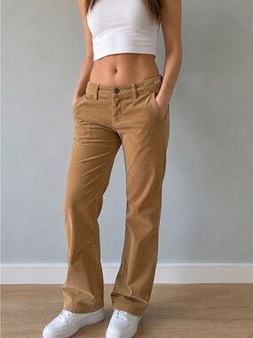 Women’s GAP 1969 Legging Jeans Corduroy Pants Camel Tan Size 29R